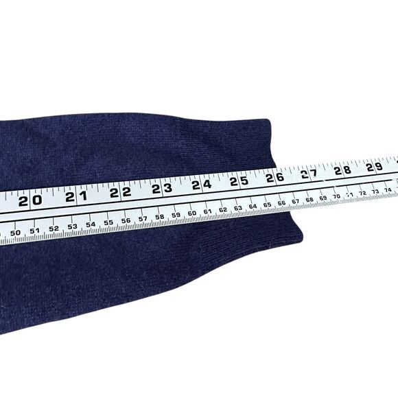 Neiman Marcus Sweater Mens Large 100% Cashmere Blue Gray Green V-Neck Colorblock - Picture 7 of 8